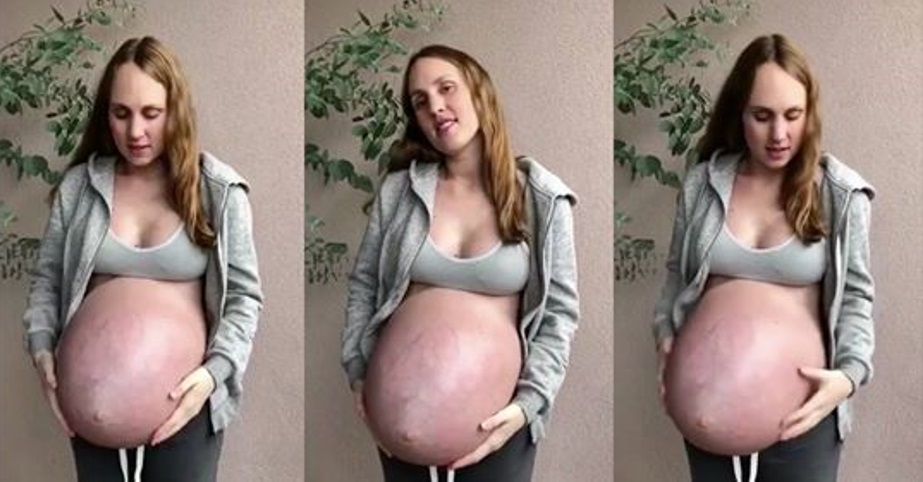 Wonderbaar Vrouw is 33 weken zwanger van drieling en laat buik zien – Viral NL-13